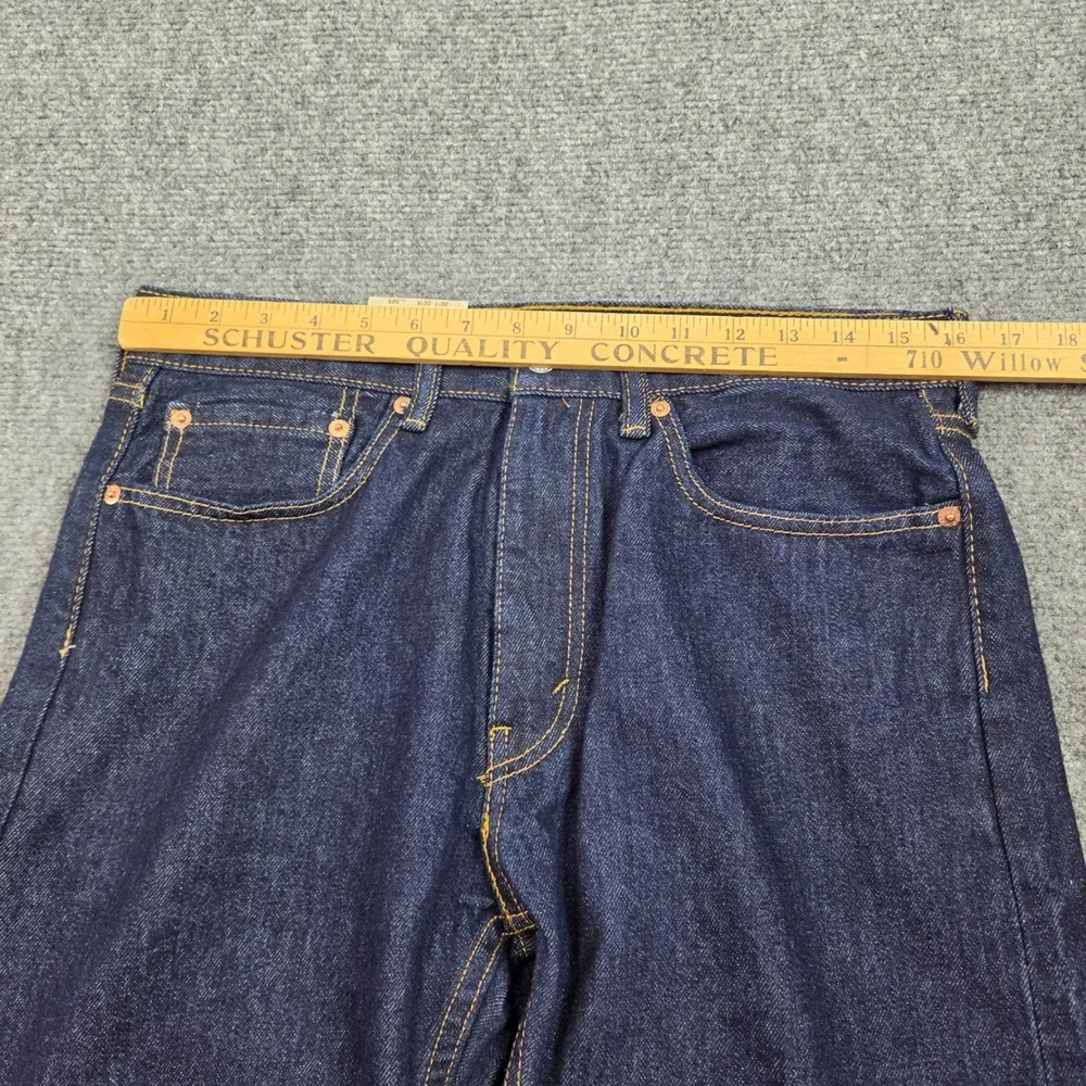 Levis 505 Jeans Mens 32x32‎ Dark Indigo Regular Fit Straight Leg Deadstock Denim